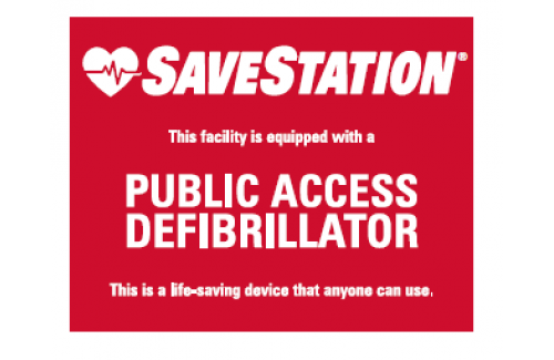 Public Access Defibrillator Entry Door Sticker